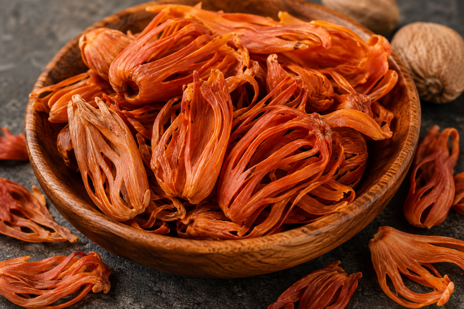 Dried blades of mace