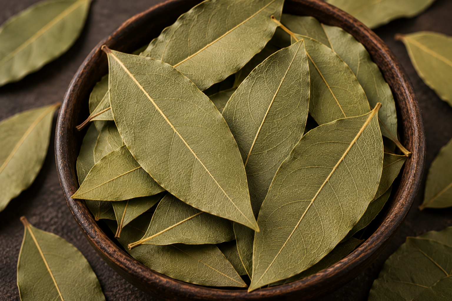 Dried bay leaves